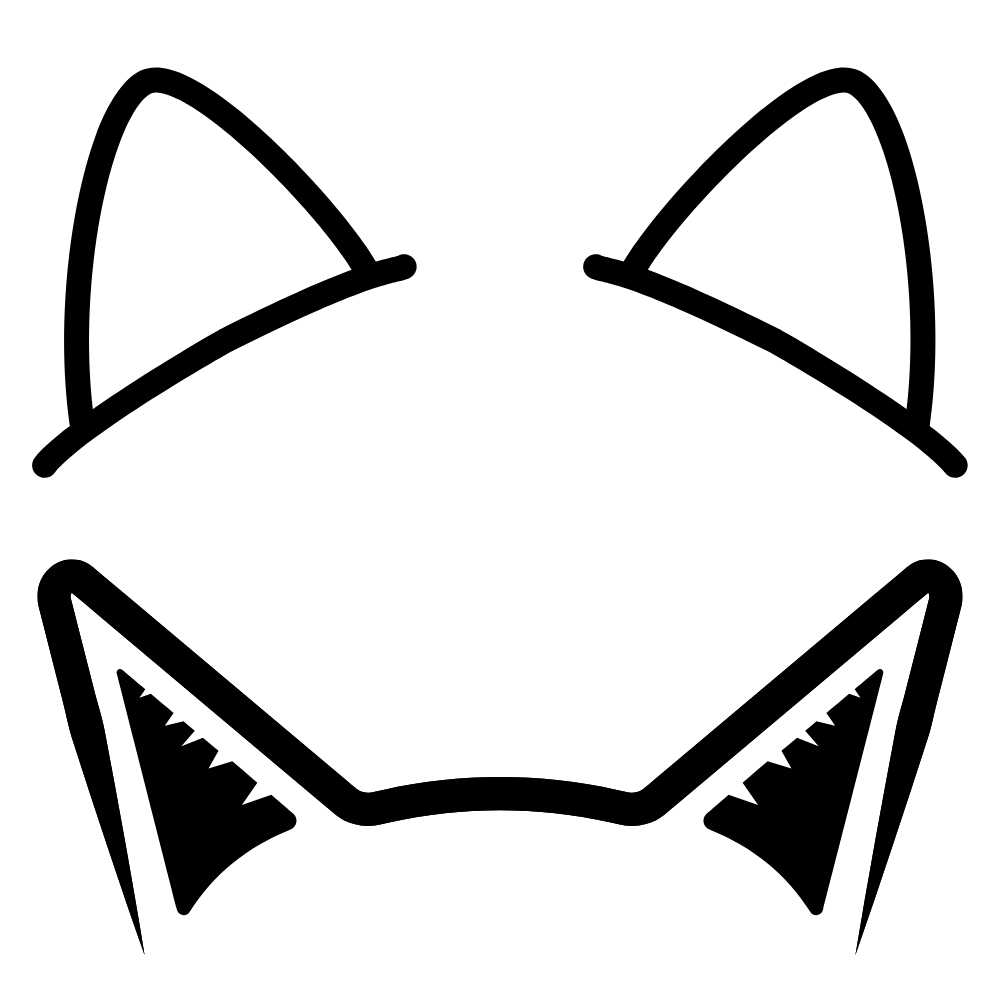 molde orelha de gato grande