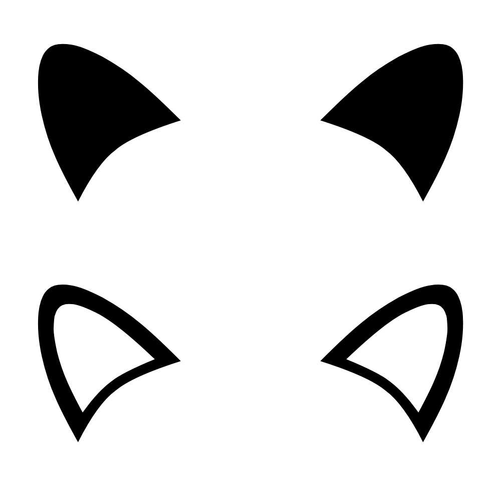 molde orelha de gato para tiara