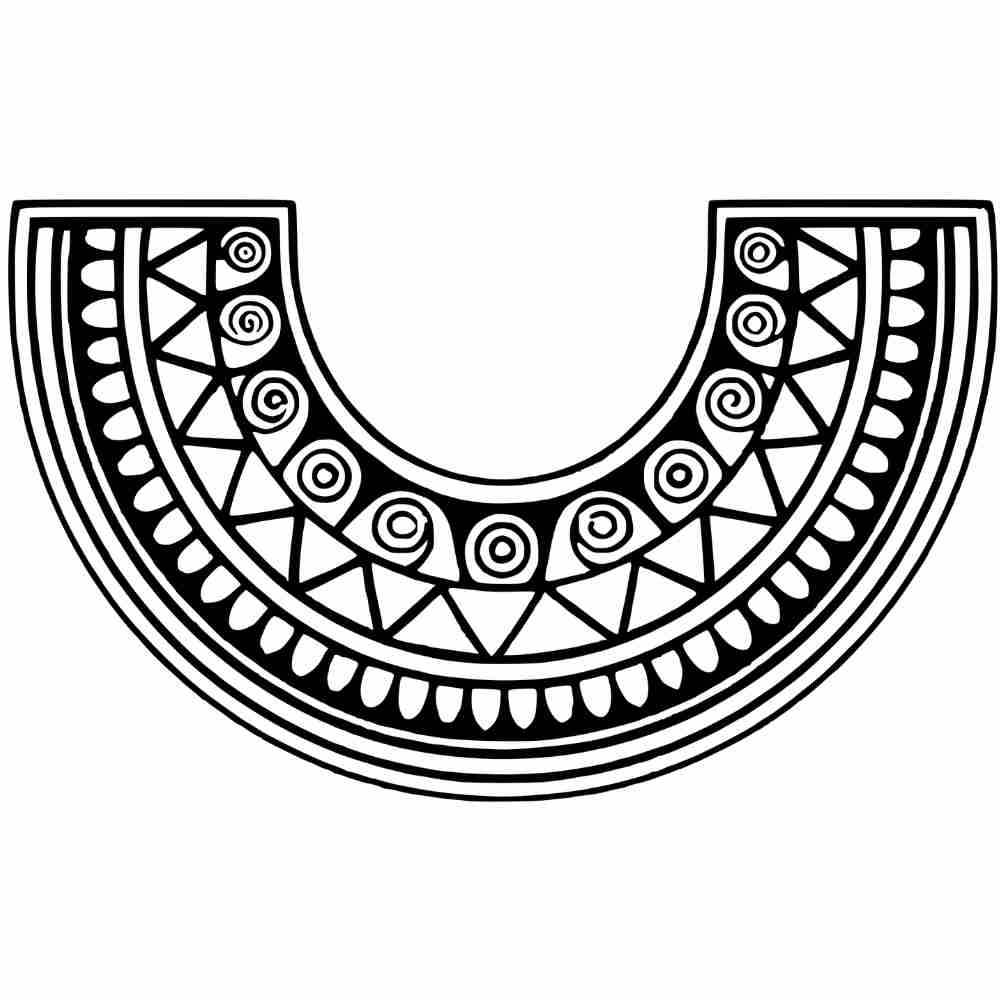 colar africano para colorir