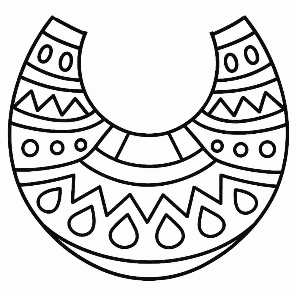 desenho colar africano para colorir