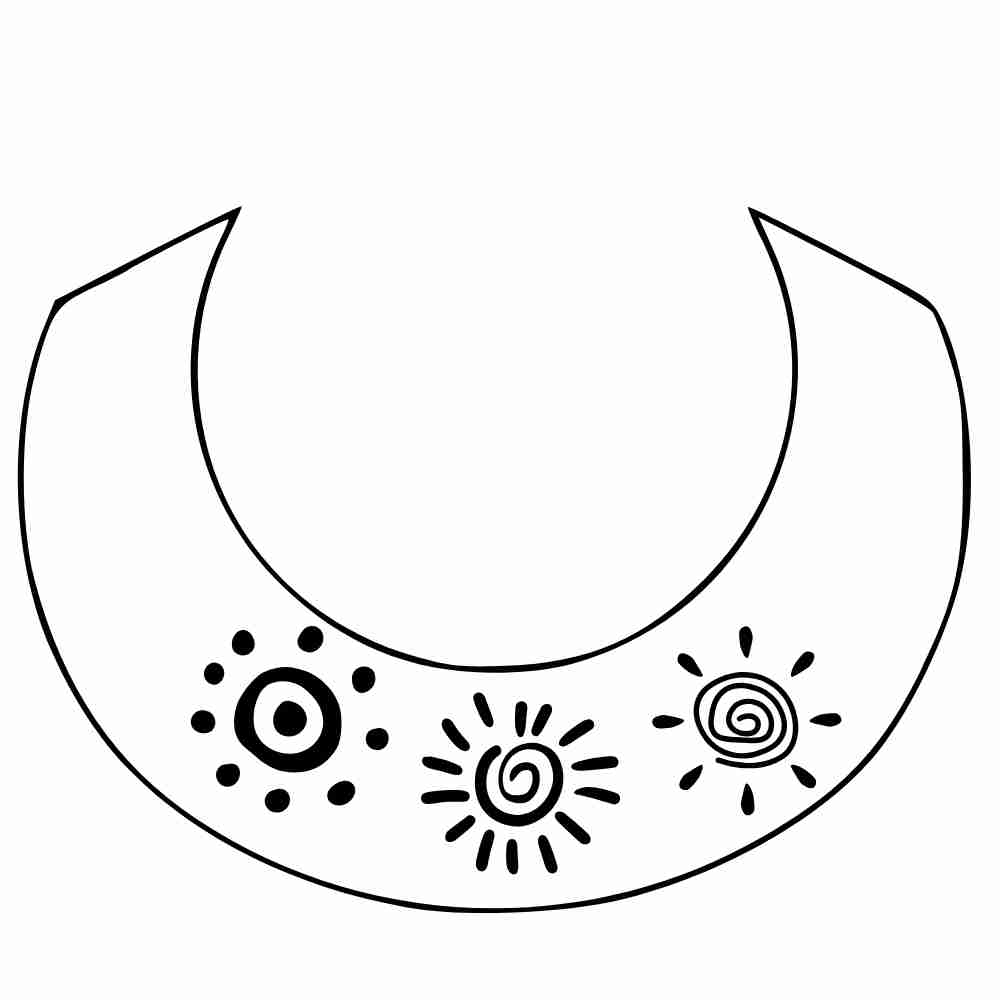 colar africano grande