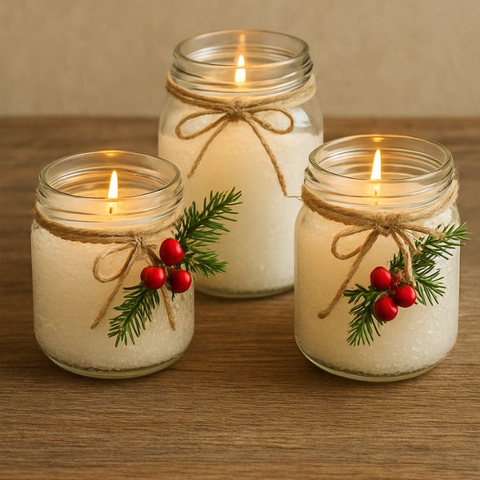 Velas Decorativas com Potes de Vidro