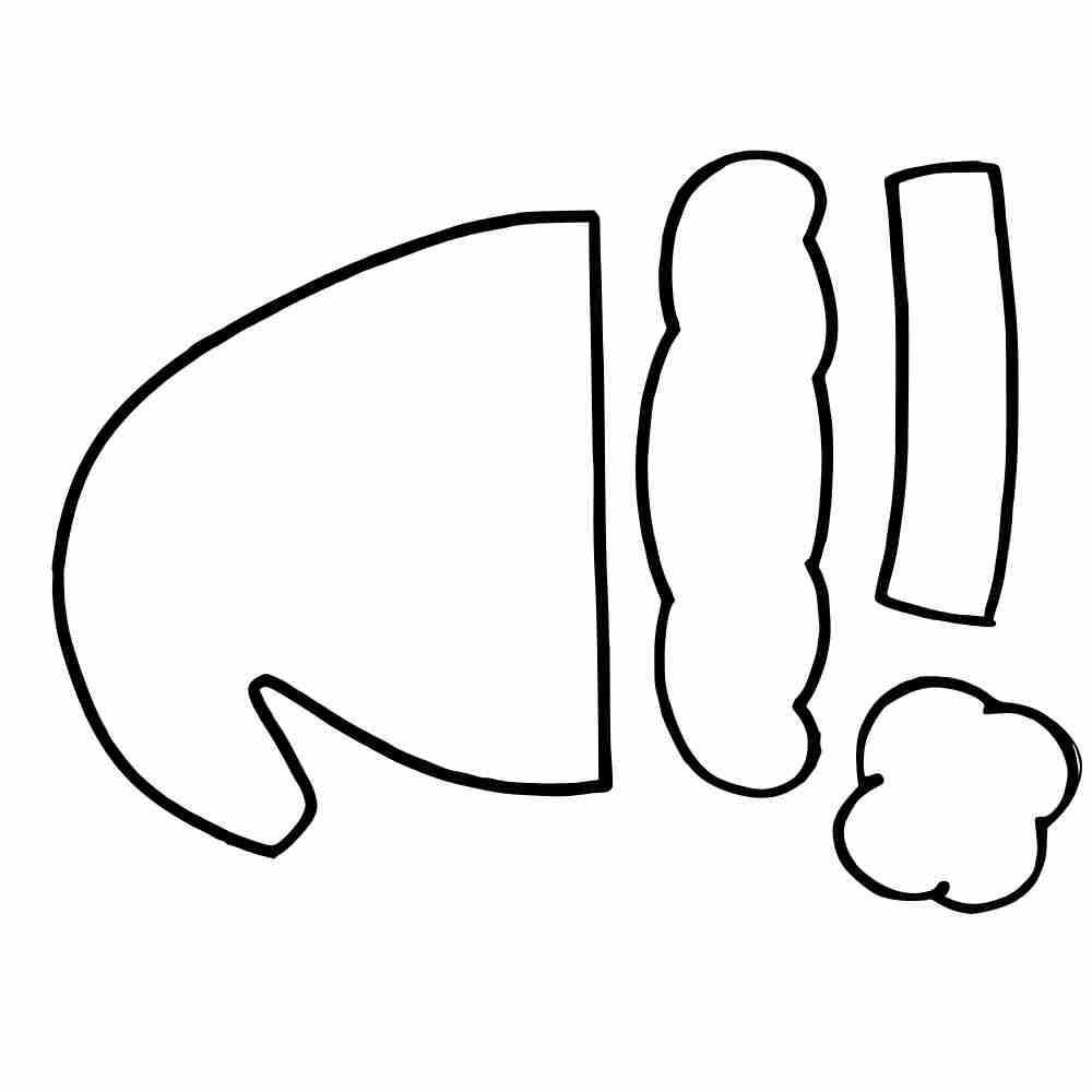 molde de gorro de papai noel para imprimir