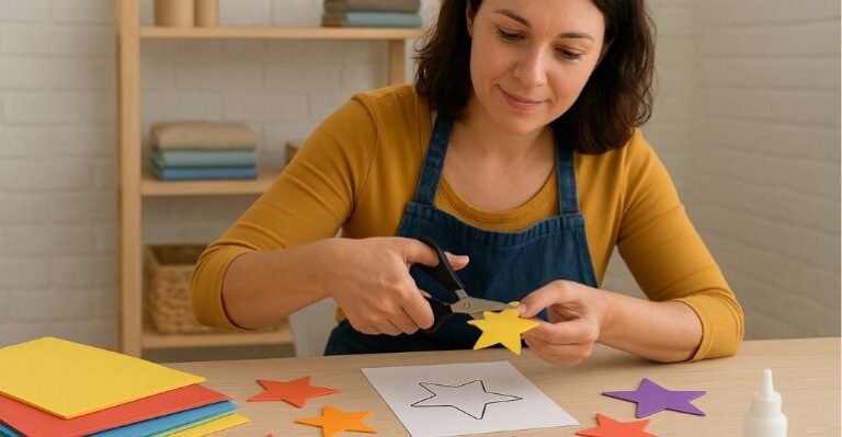 Molde de estrela para imprimir em folha A4