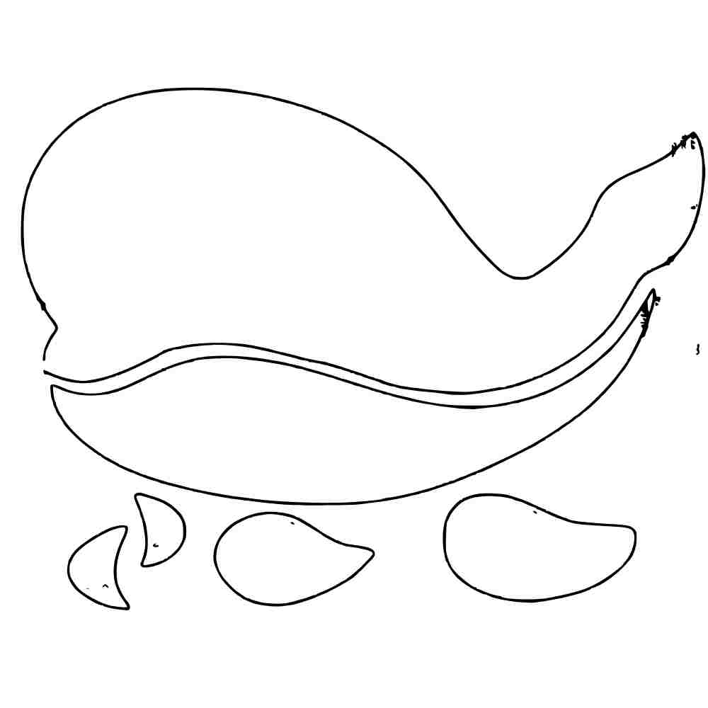 molde de baleia em eva