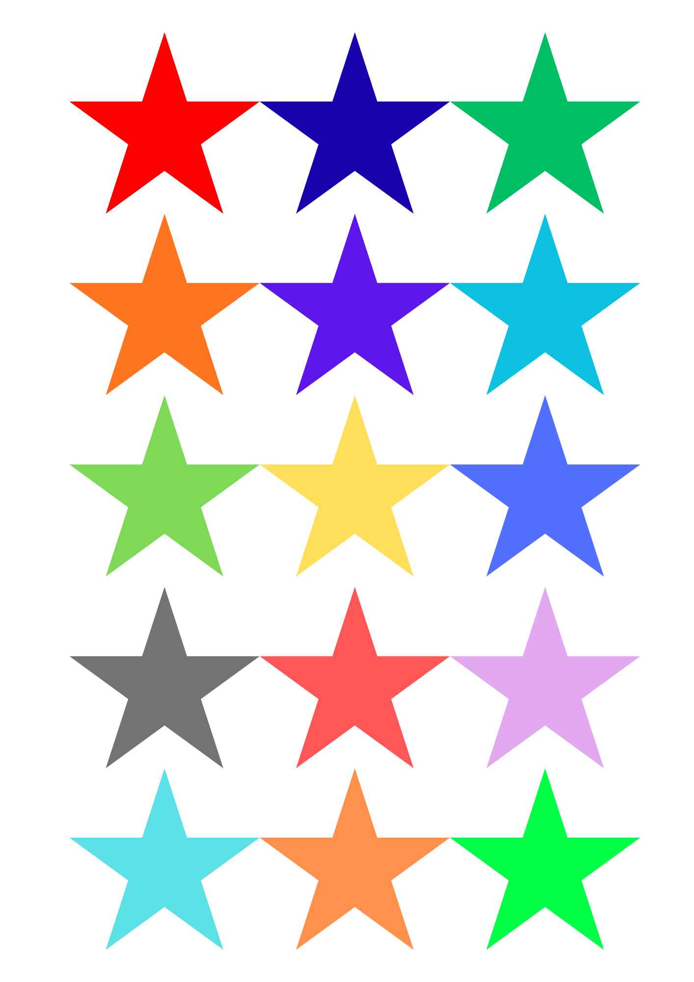 molde estrela folha a4 colorida