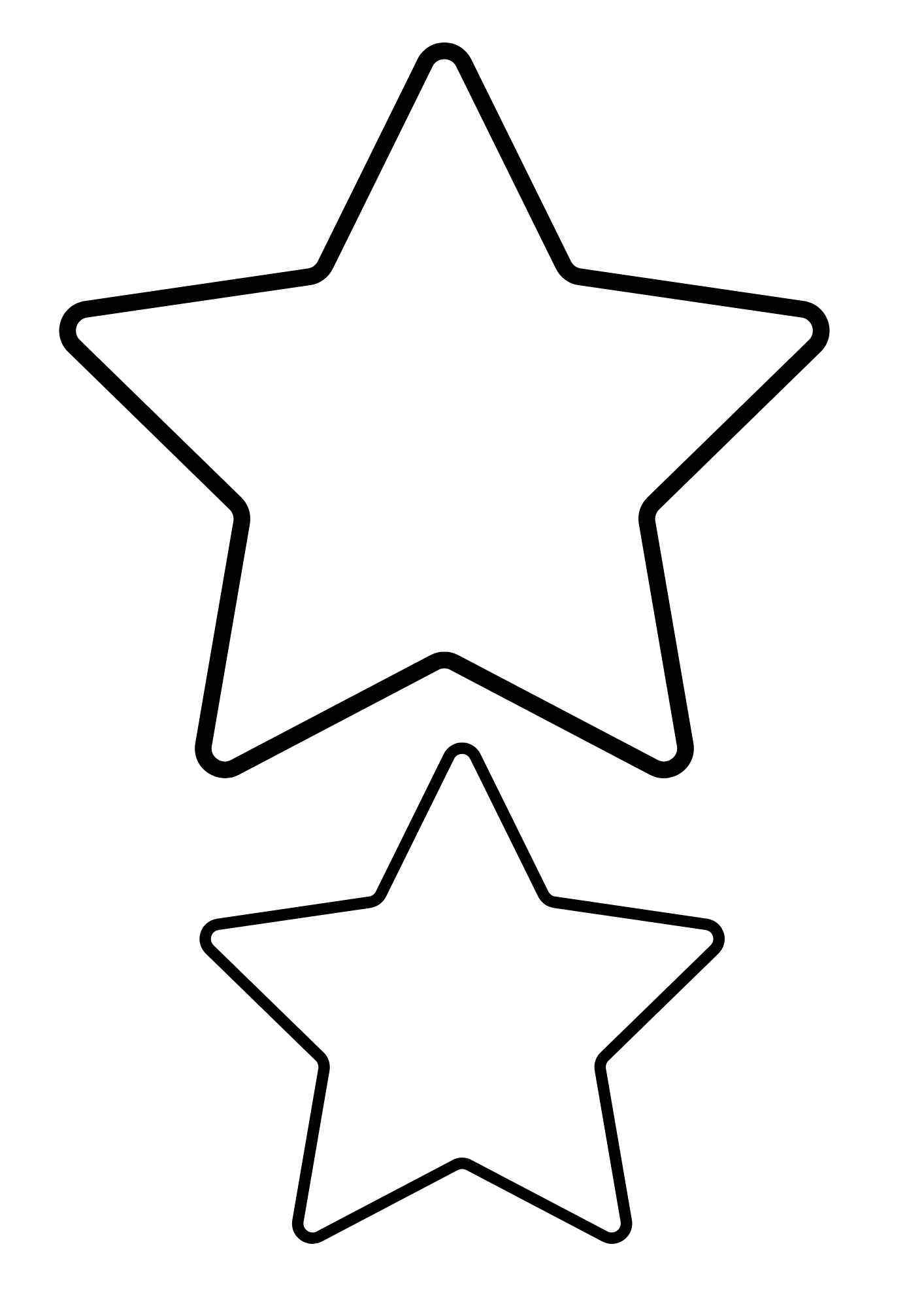 molde grande estrela tamanho folha a4