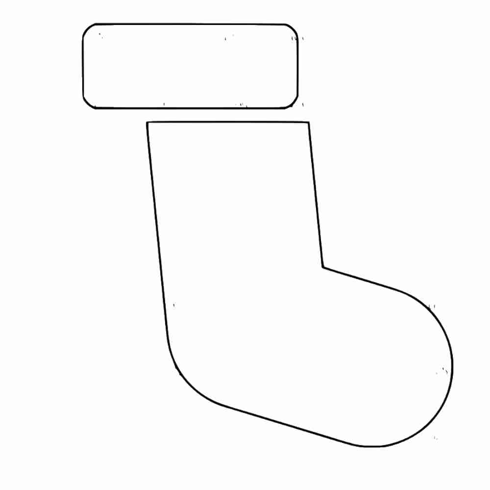 molde meia de natal para colorir