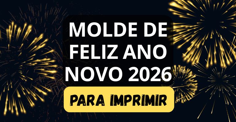feliz ano novo molde