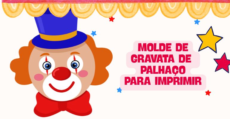 Molde de gravata de palhaço pata imprimir novo