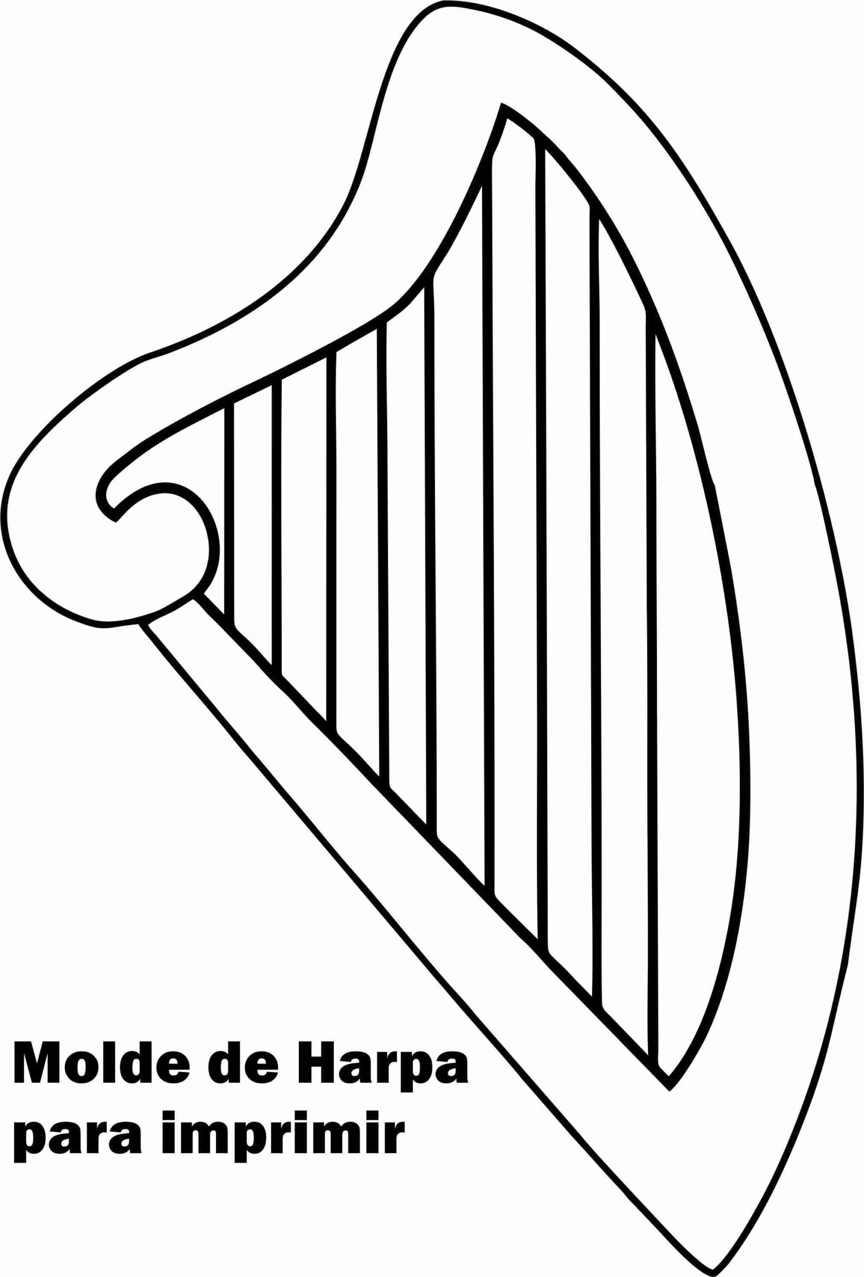 molde de harpa para imprimir