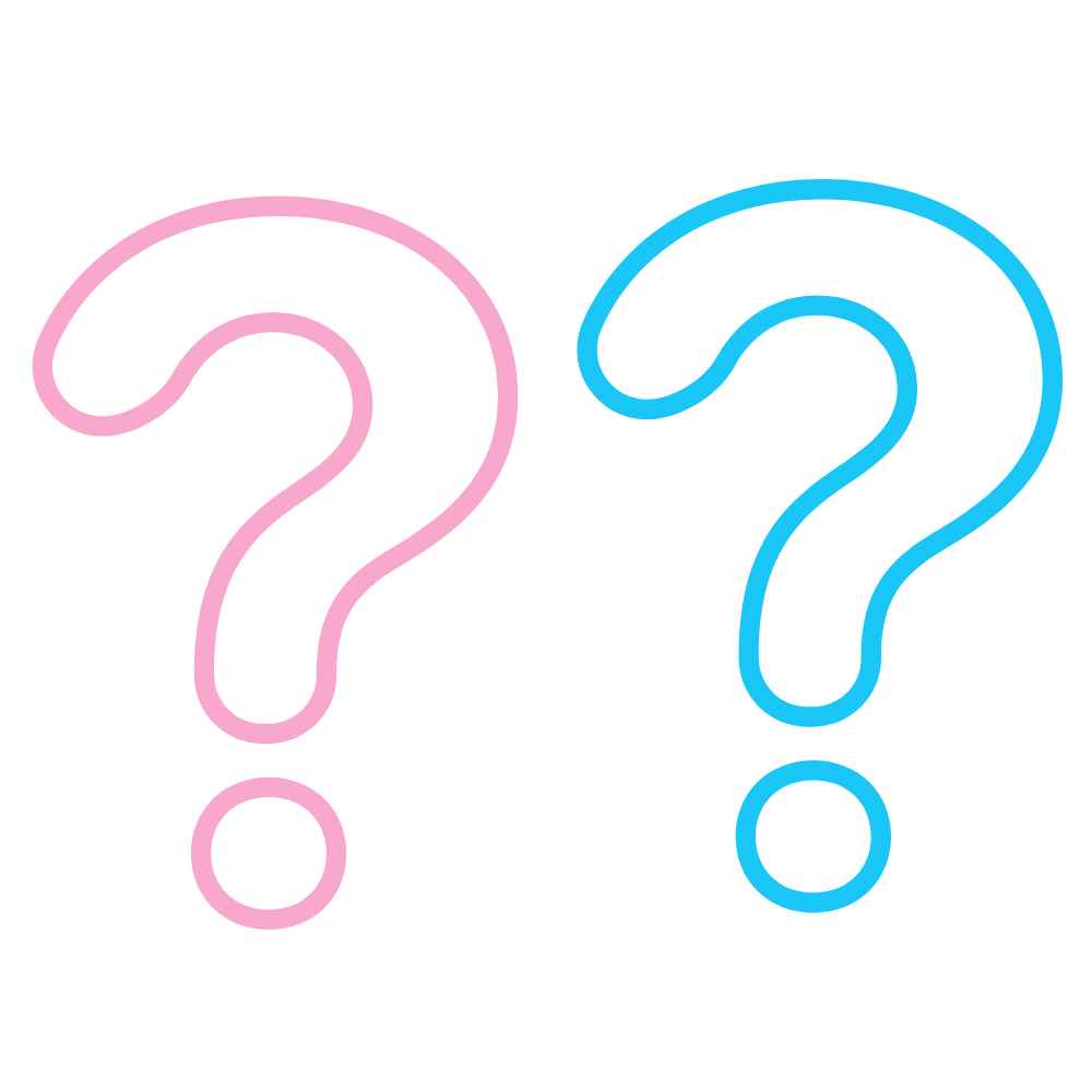 molde de interrogação cha revelação