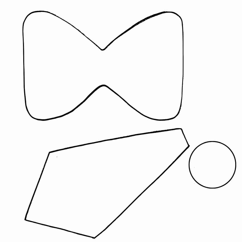 molde gravata palhaço imprimir