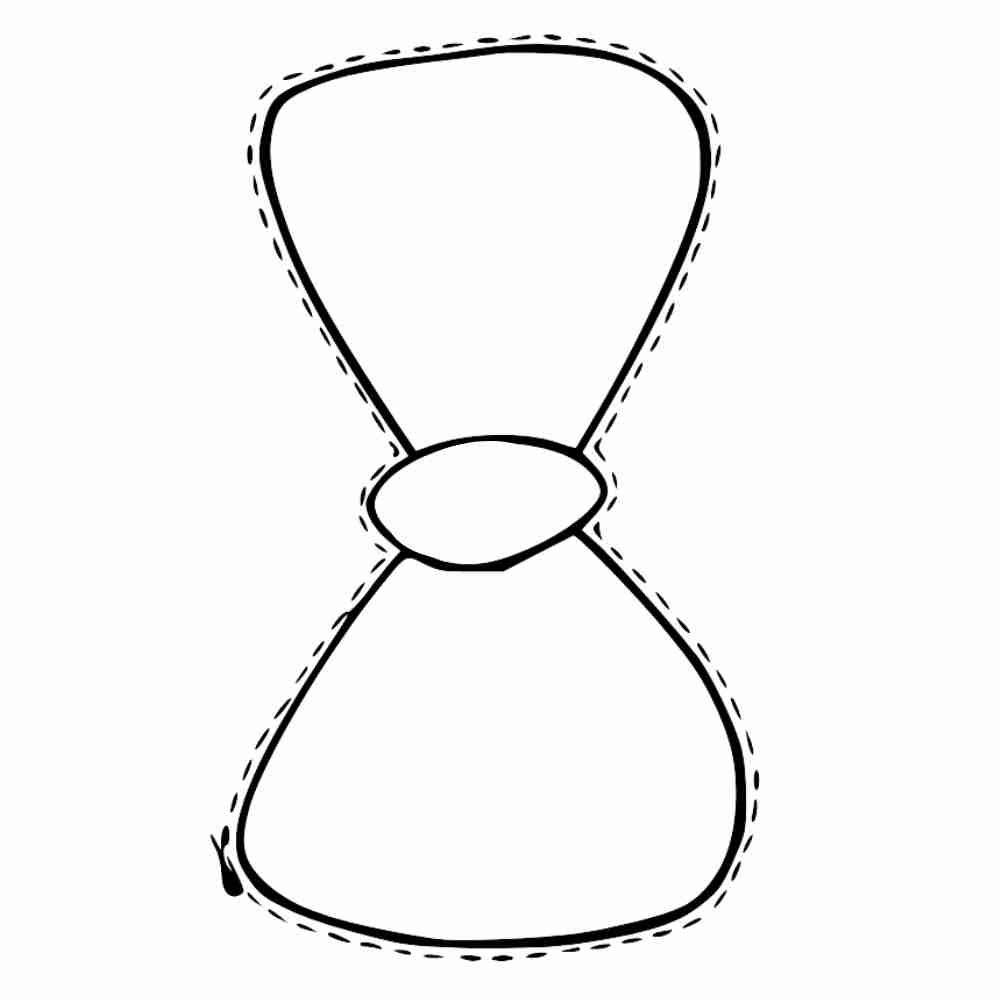 molde gravata palhaço