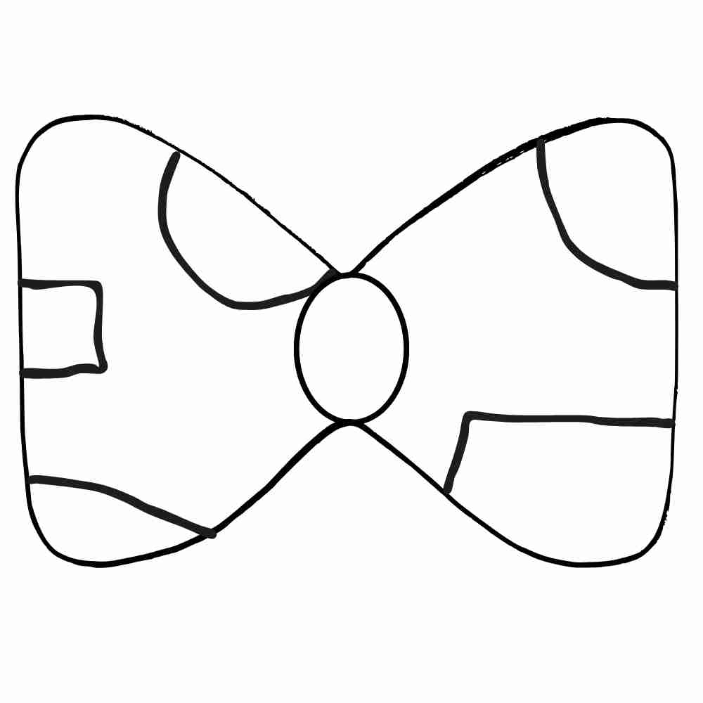 molde gravata palhaço eva