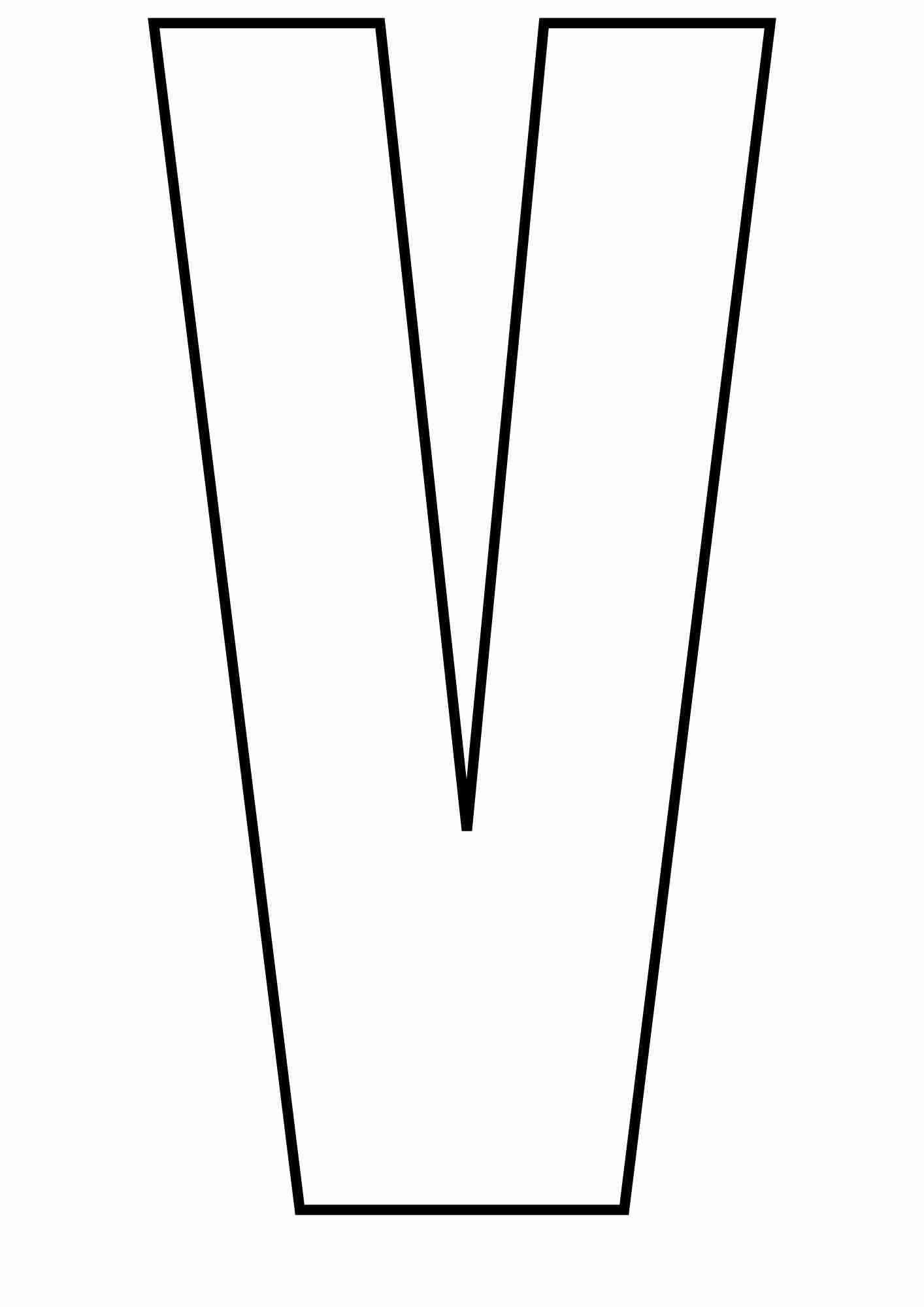 molde letra v maiusculo