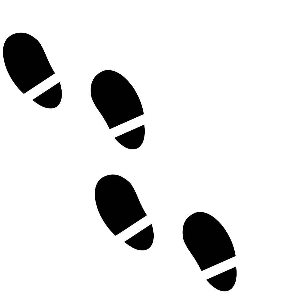 molde Pegadas de Papai Noel para imprimir 