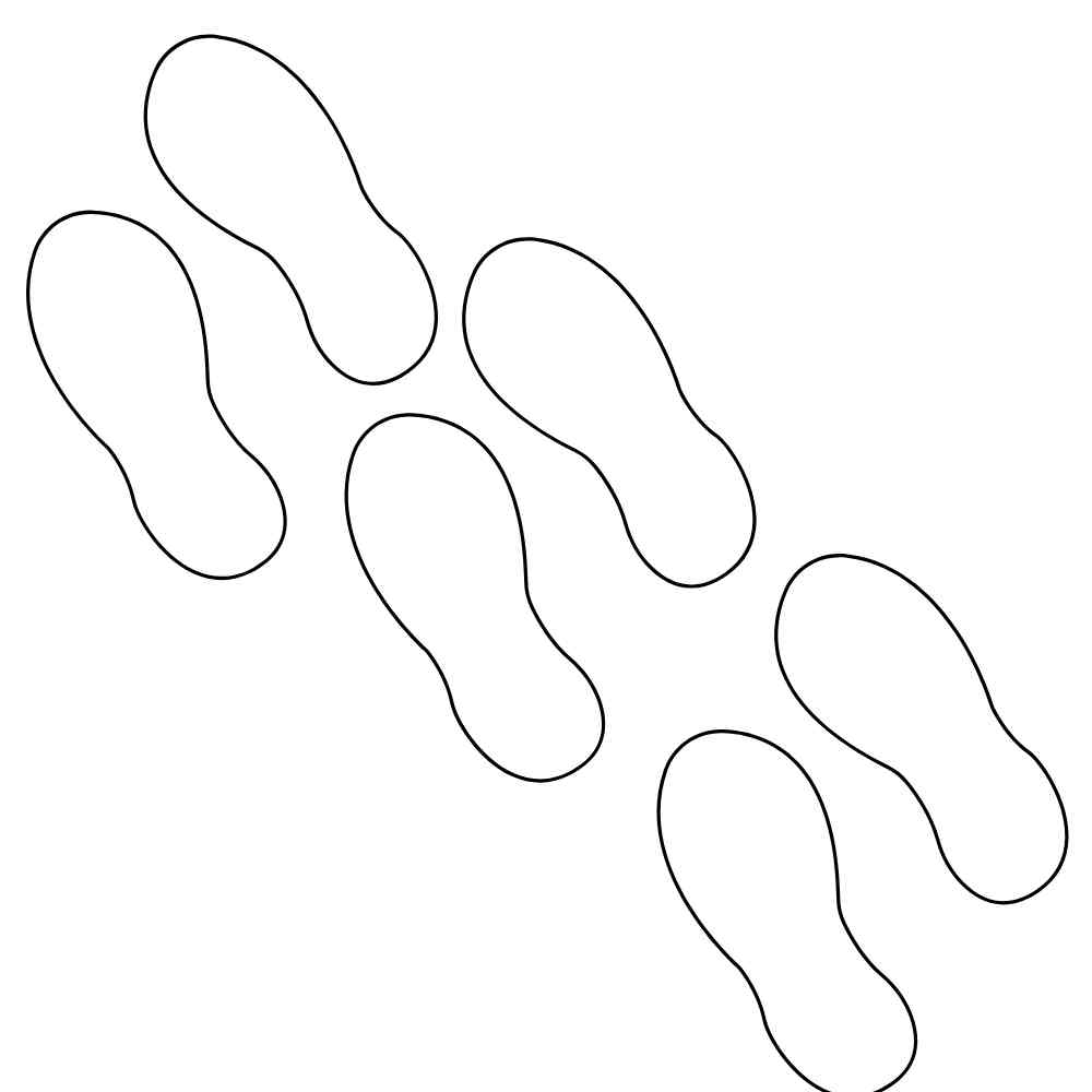 Pegadas de Papai Noel para imprimir e colorir