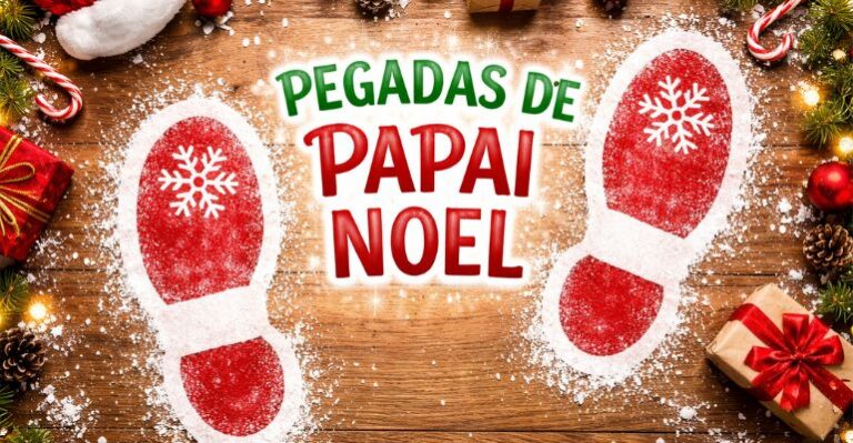 pegadas de papai noel imprimir