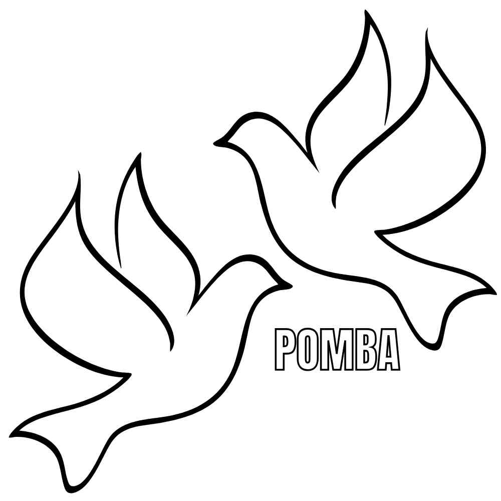 molde de pomba para imprimir 