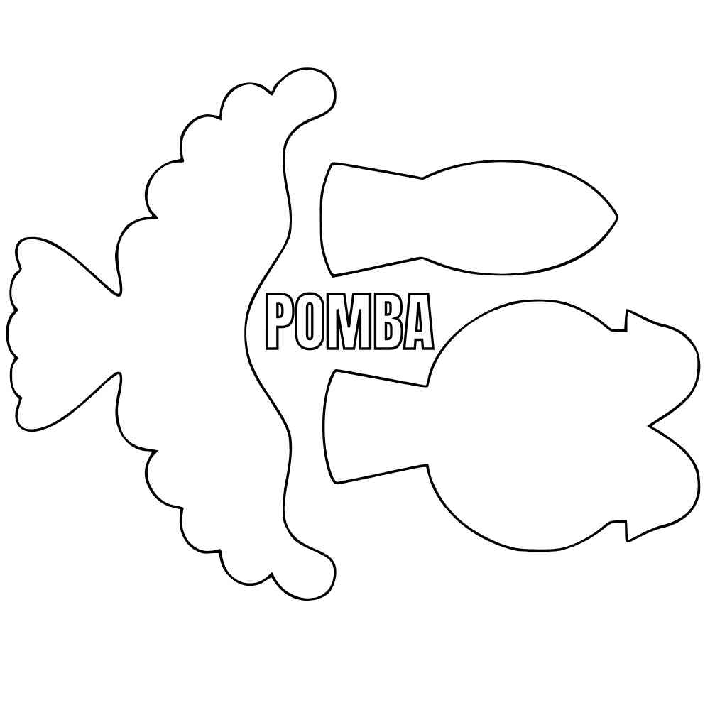 molde de pomba em eva