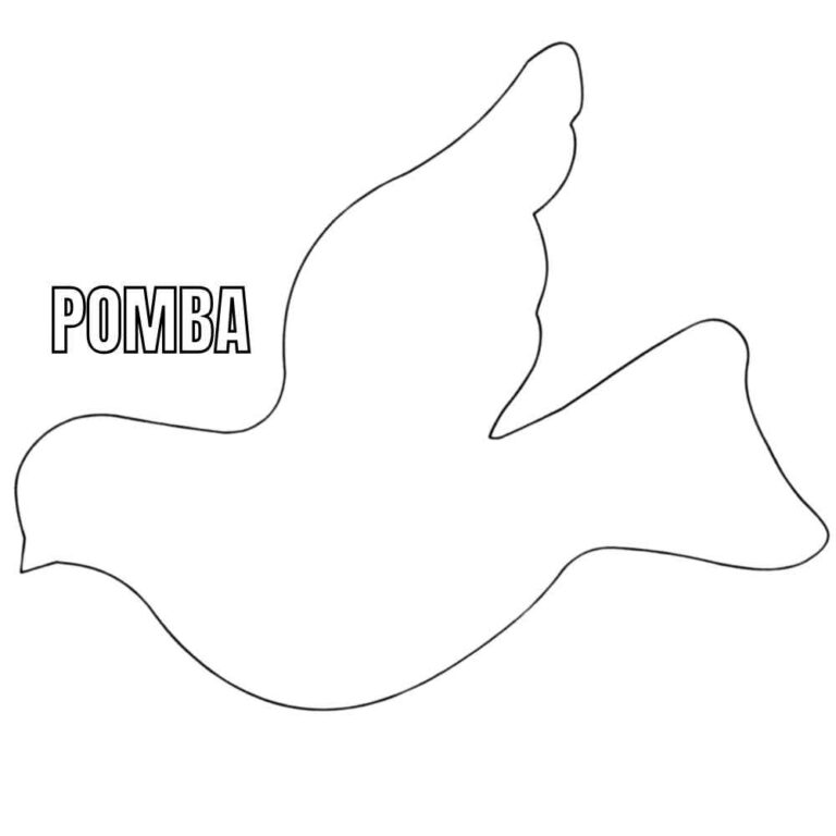 Molde de Pomba para Imprimir - Artesanato Passo a Passo!