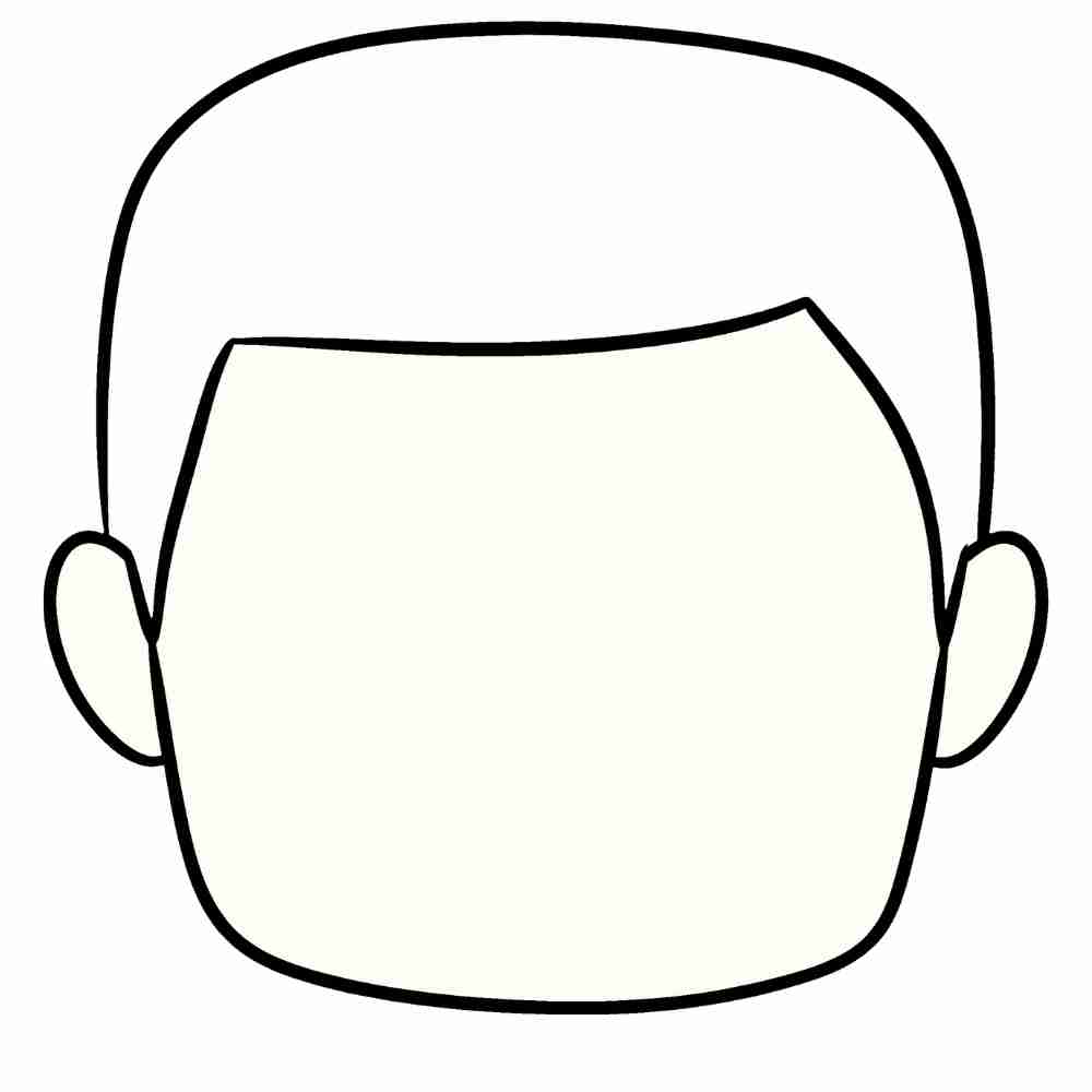 molde de rosto masculino para imprimir