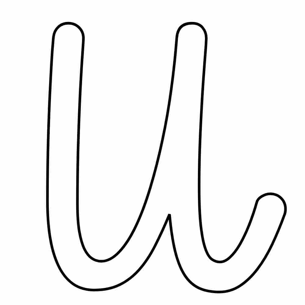 Molde Letra U Minúscula