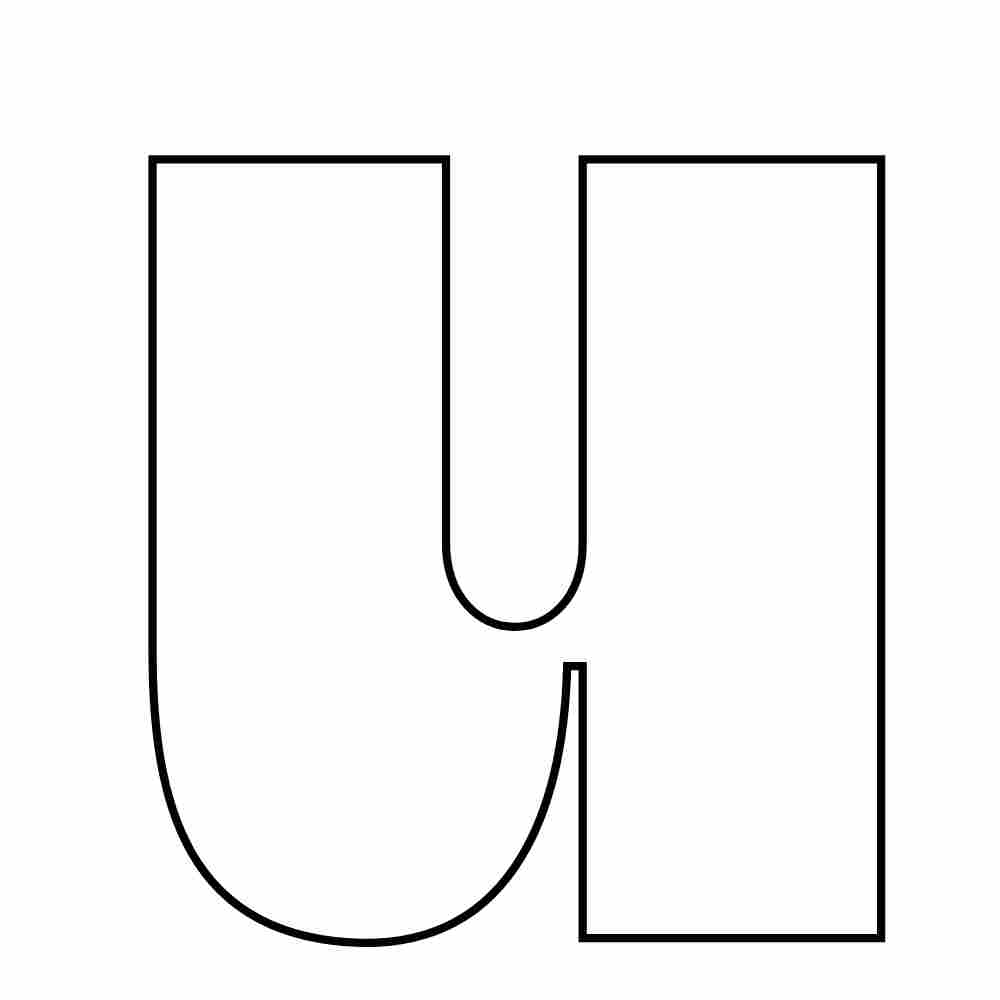 molde letra u