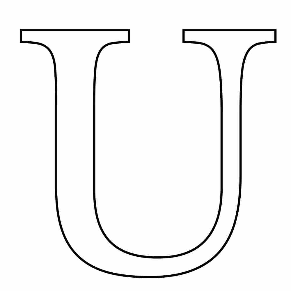 letra u para colorir