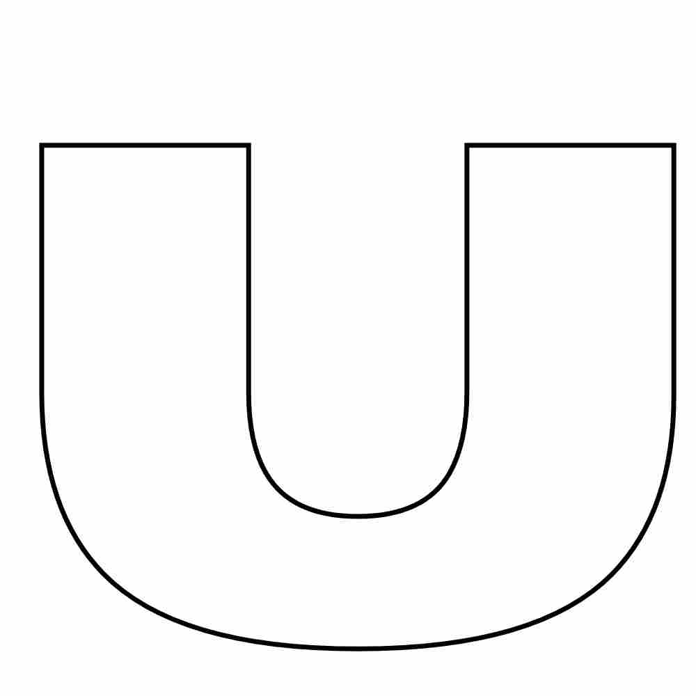 letra u para pintar