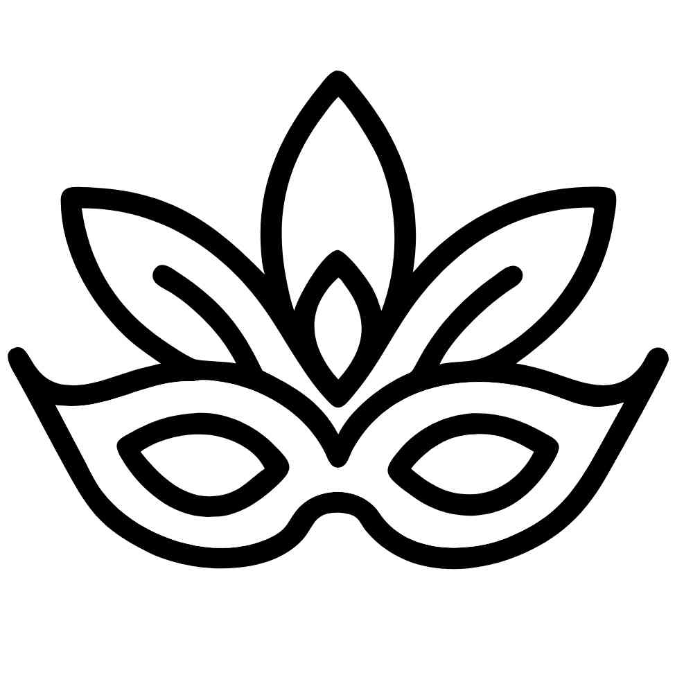 molde mascara de carnaval 
