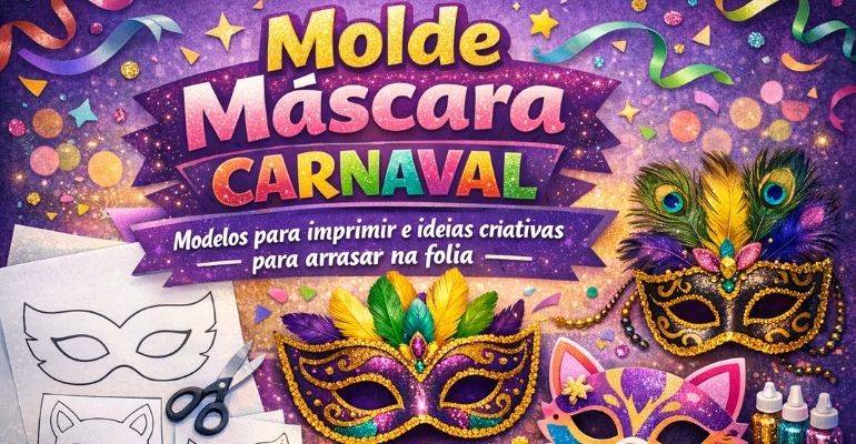 molde mascara carnaval