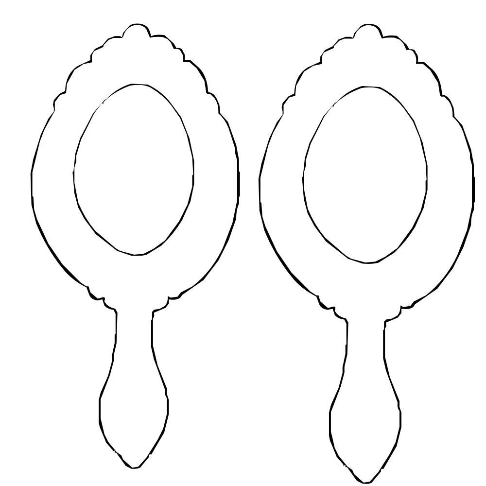 molde de espelho para imprimir