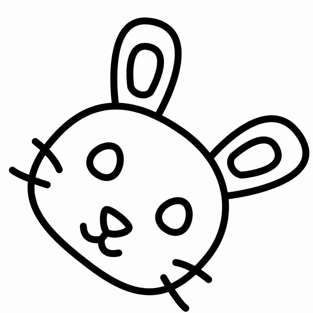 carinha de coelho eva