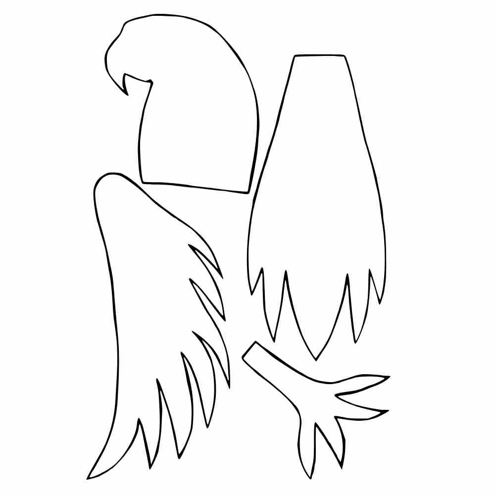 molde de arara para imprimir grande