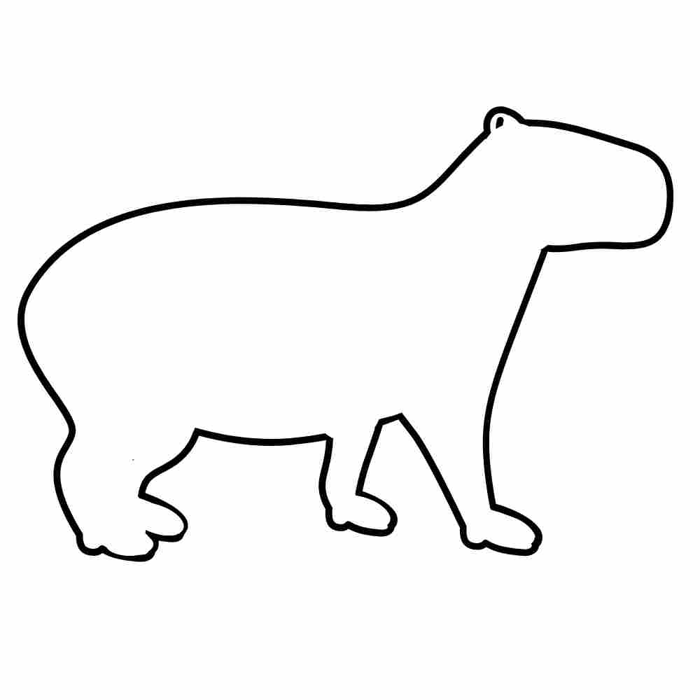 molde de capivara para imprimir 