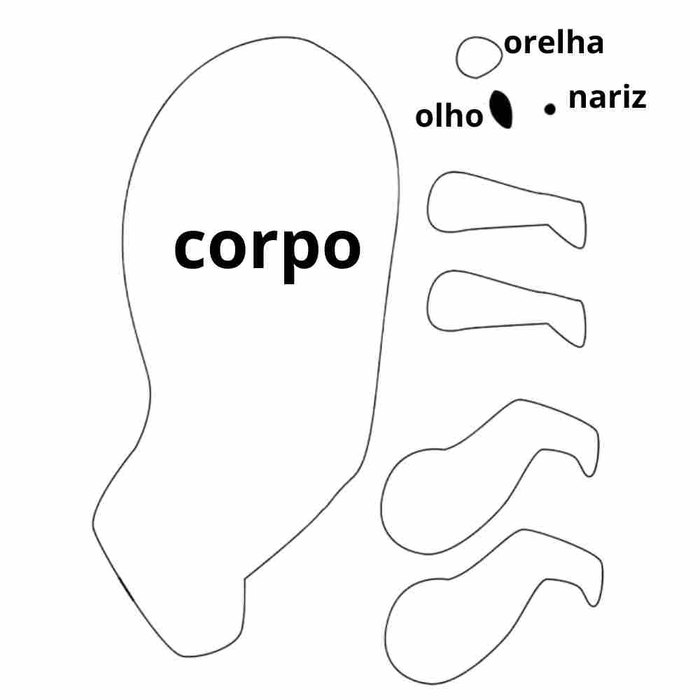 molde de capivara em eva