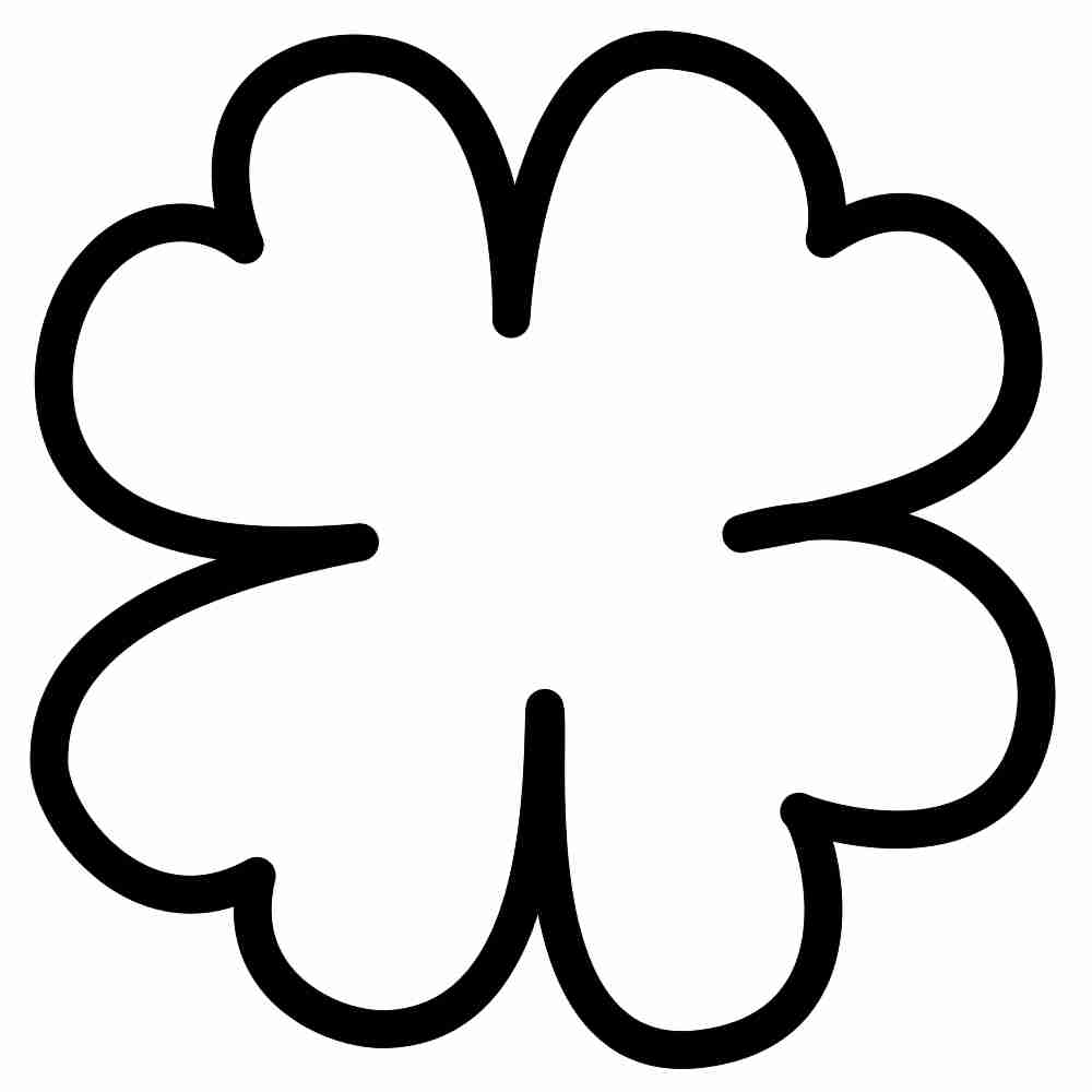 molde trevo 4 folhas