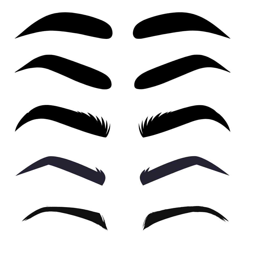 molde de sobrancelhas para treino