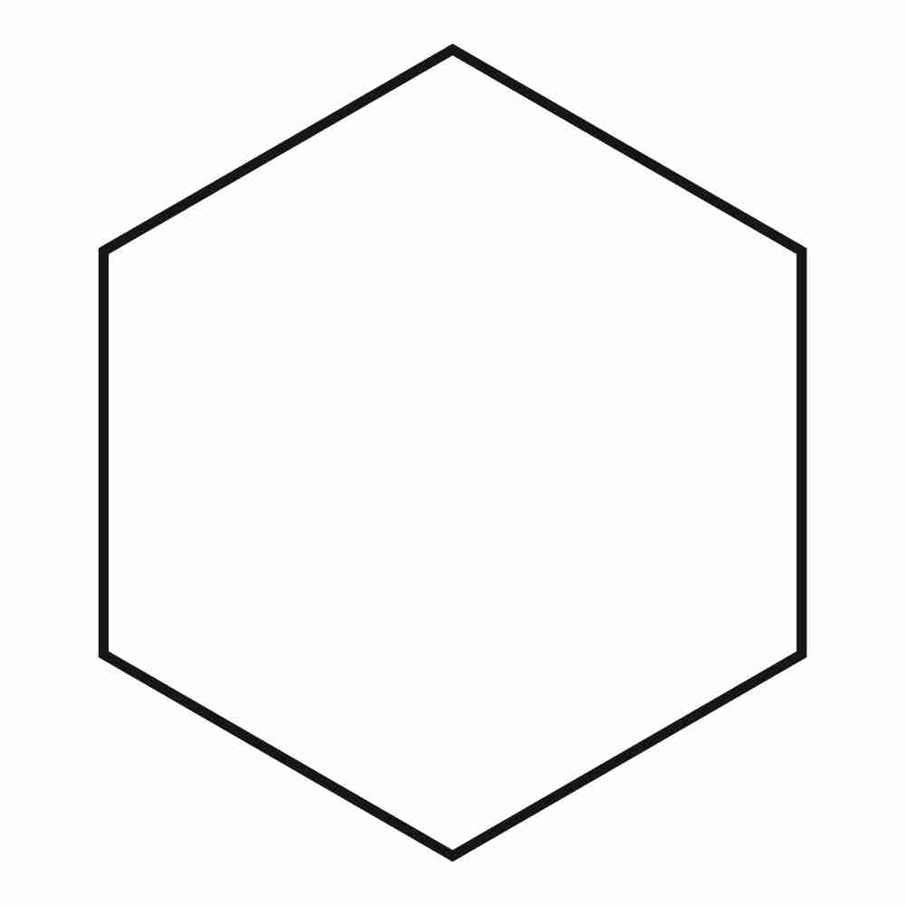 molde de hexagono para imprimir