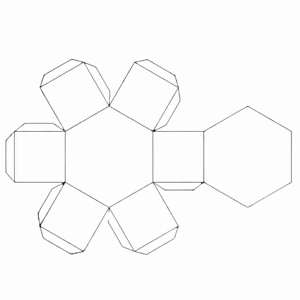 molde de hexagono 3d