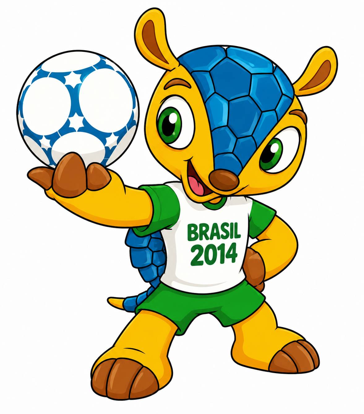 desenho do fuleco colorido