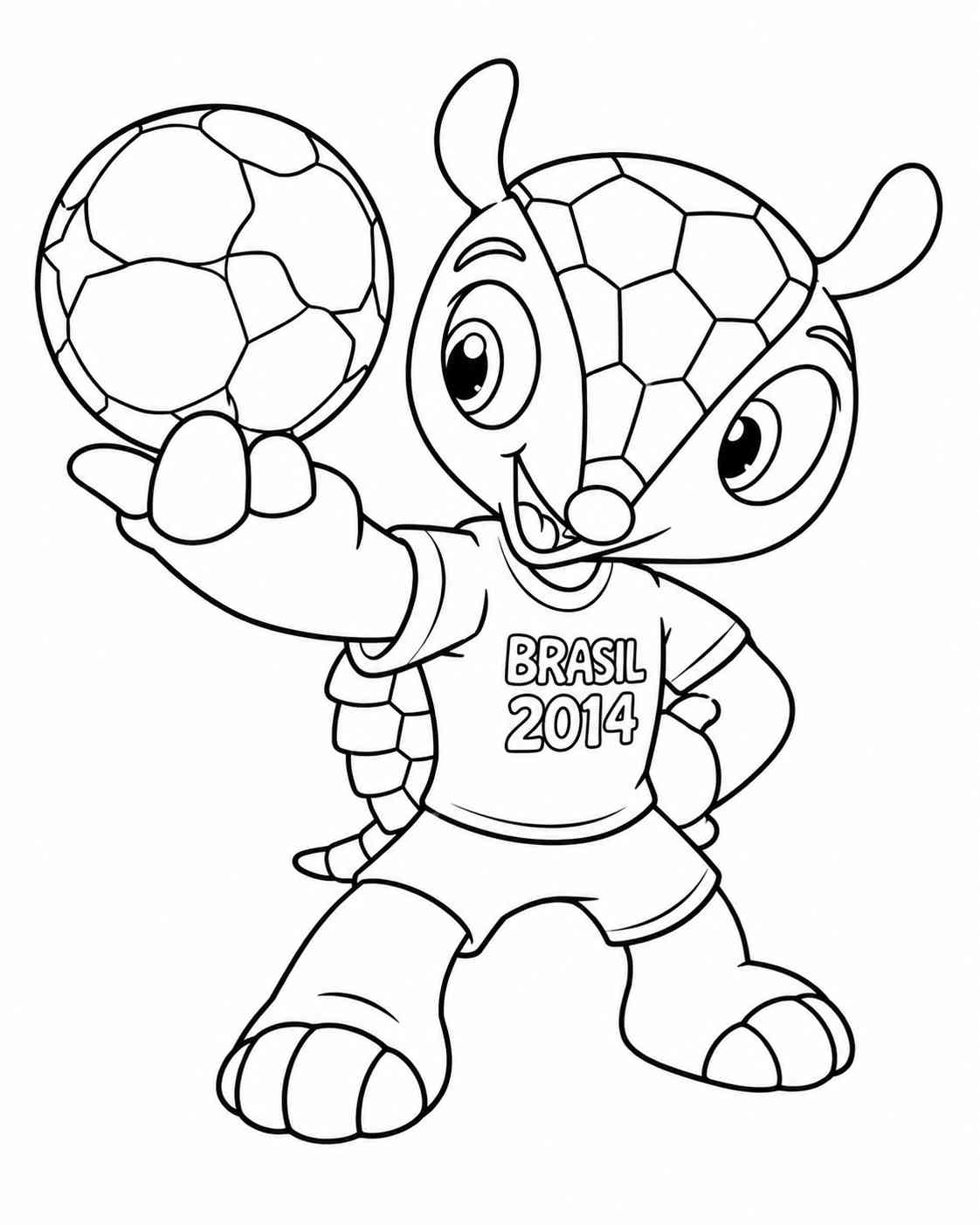fuleco para colorir