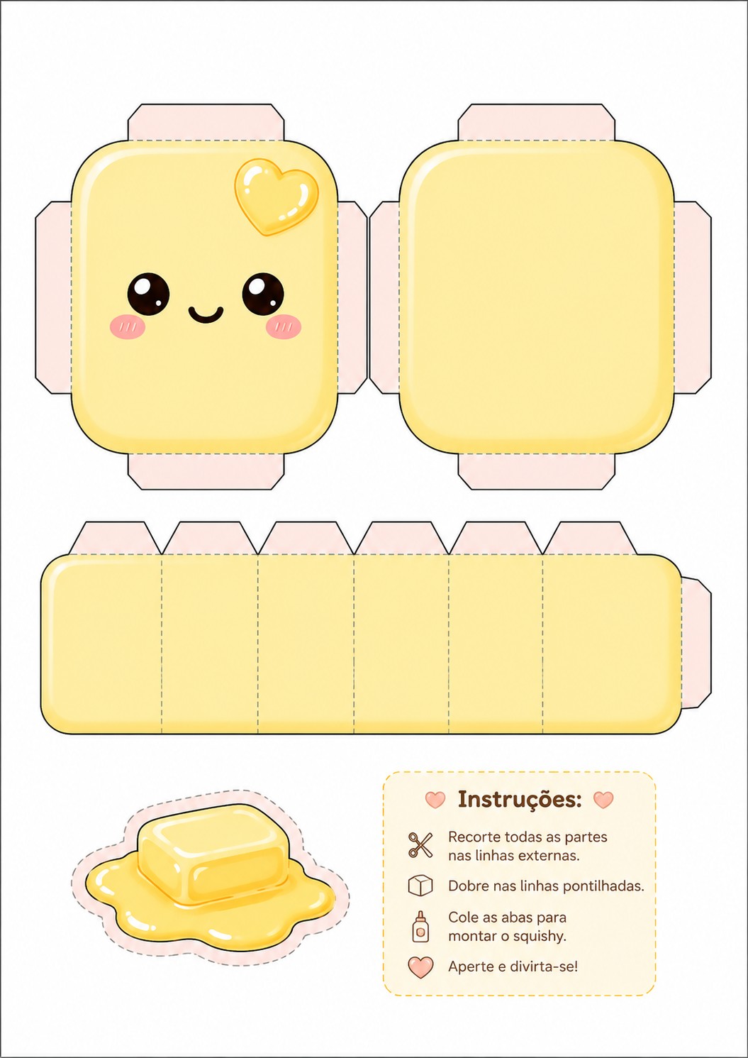 Squishy de manteiga para imprimir