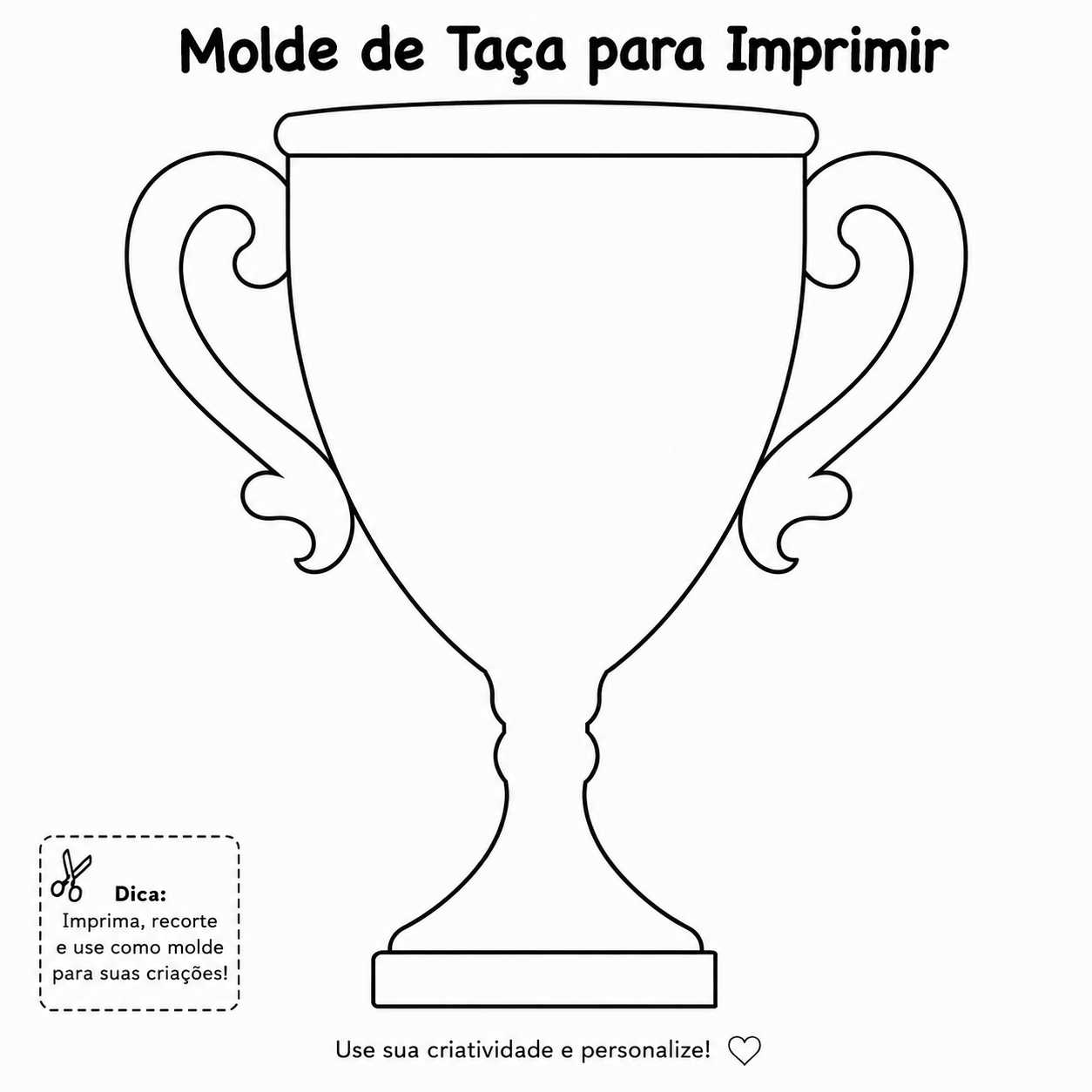 molde de taça para imprimir