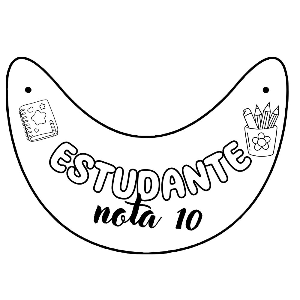 Molde de viseira dia do estudante