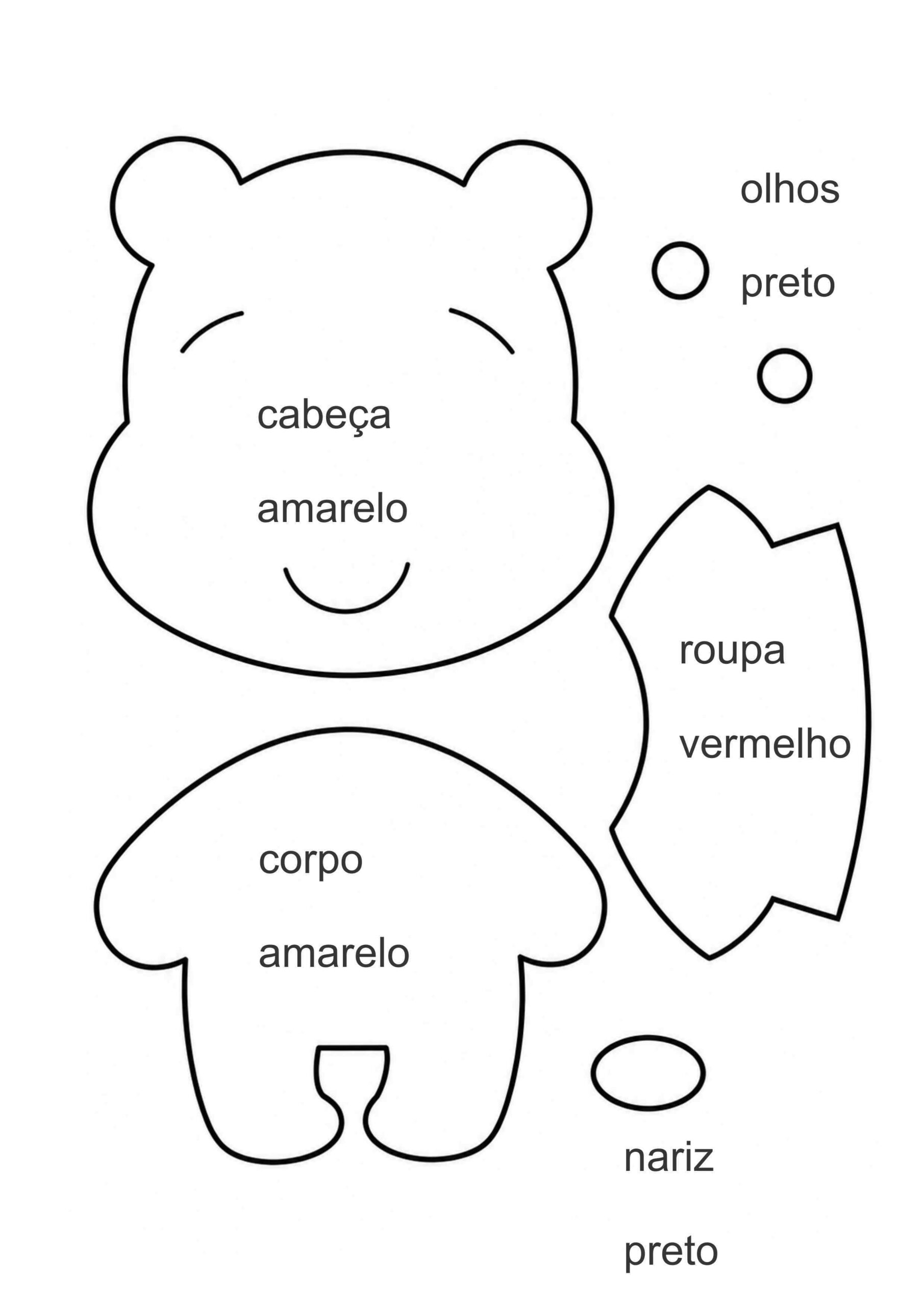 molde ursinho pooh